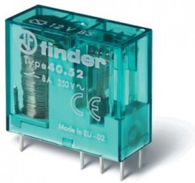 40.52.6.110.0000, 405261100000 Миниатюрное универсальное электромеханическое реле; монтаж на печатную плату или в розетку; выводы с шагом 5м 40.52.6.110.0000, 405261100000 Миниатюрное универсальное электромеханическое реле; монтаж на печатную плату или в розетку; выводы с шагом 5м