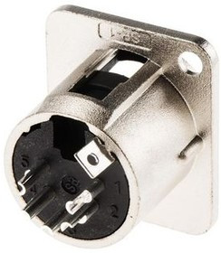 458030, XLR Connector, Plug, Straight, Panel Mount, 5 Poles