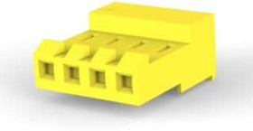 3-640427-4, MTA-156 Series 3.96mm Pitch Right Angle Cable Mount IDC Connector, Socket, 4 Way, 1 Row