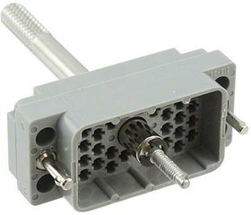 516-038-000-301, Корпус разъема, серый, активация винтом и оборудование с поляризацией, Серия 516, Штекер