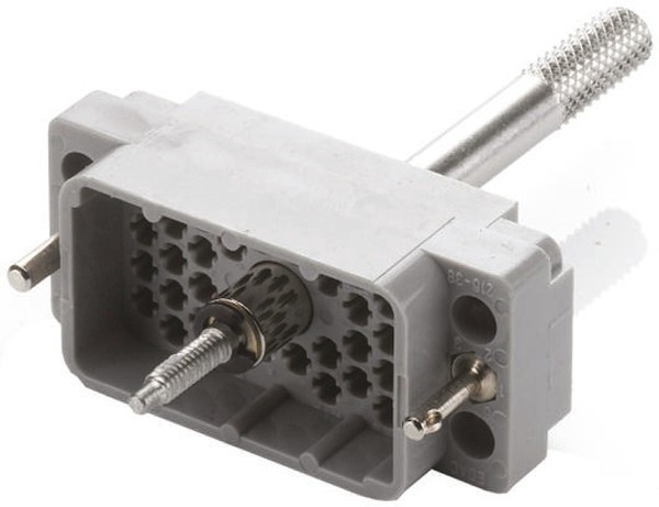516-038-000-301, Корпус разъема, серый, активация винтом и оборудование с поляризацией, Серия 516, Штекер 516-038-000-301, Корпус разъема, серый, активация винтом и оборудование с поляризацией, Серия 516, Штекер