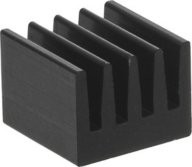 ICK SMD F 8 SA, Heat Sink Passive Extruded Panel Mount Aluminum 74K/W Black Anodized
