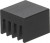 ICK SMD F 8 SA, Heat Sink Passive Extruded Panel Mount Aluminum 74K/W Black Anodized
