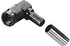 HYR-1102A (SMA-7804A) (GSA-1102), Разъем SMA, штекер, RG-58, угловой, обжим (Crimp)