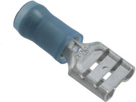 8-640905-1, Quick Disconnect Terminal 14-16AWG Brass Blue F 22.9mm Tin Loose