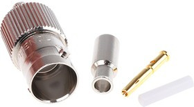 B6121E1-ND3G-6-75, Amphenol, jack Cable Mount BNC Connector, 75, Crimp Termination, Straight Body B6121E1-ND3G-6-75, Amphenol, jack Cable Mount BNC Connector, 75, Crimp Termination, Straight Body