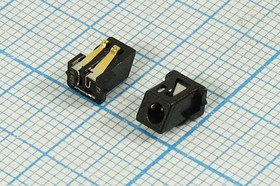 Разъем питания DC розетка, d0.5 D2.0, 2C, на плату, SMD, угловой, DC-095