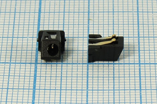 Разъем питания DC розетка, d0.5 D2.0, 2C, на плату, SMD, угловой, DC-095