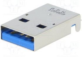 GSB316441CEU, Вилка, USB A, на PCB, SMT, горизонтальный, USB 3.0, позолота GSB316441CEU, Вилка, USB A, на PCB, SMT, горизонтальный, USB 3.0, позолота