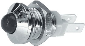 SMQD0821, LED Indicator, Blade Terminal, 2.8 x 0.5 mm, Fixed, Green, DC, 3V