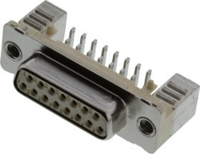 173109-0341, D SUB CONNECTOR, RCPT, DA, 15POS, SMT