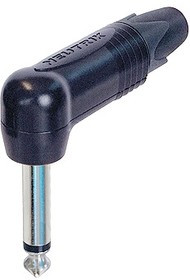 Neutrik NP2RX-BAG кабельный разъем Jack 6.3мм TS (моно) штекер угловой, черненый корпус