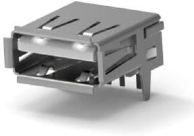 6364372-2, USB Connectors RECP ASSY, R/A, 4P THRU-HOLE USB LF