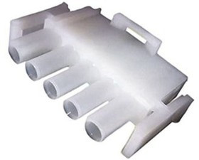 1-480763-0, Universal MATE-N-LOK Male Connector Housing, 6.35mm Pitch, 5 Way, 1 Row