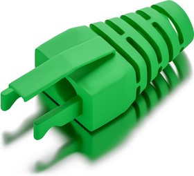 GCR-52050, GCR Колпачок для коннектора 8p8c RJ-45 5кат изолирующий зеленый (100шт) диаметр кабеля: 5.0-5.5 мм