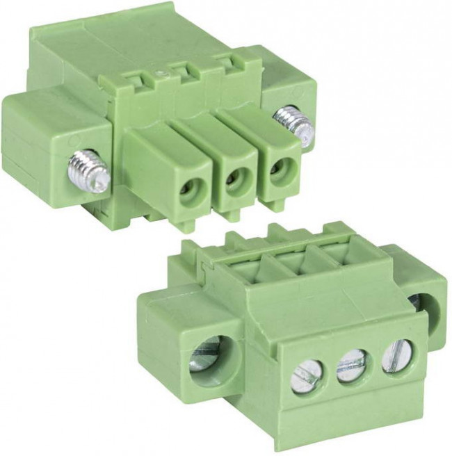 15EDGKAM-3.5- 03P-14-100A(H), Разъемный клеммный блок, 3 контакта шаг 3.5мм