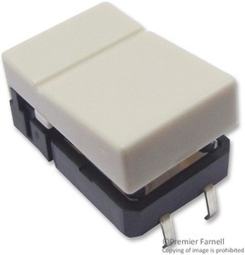 B3J4100, Тактильная кнопка, Серия B3J, Top Actuated, Сквозное Отверстие, Hinged Button, 127 гс