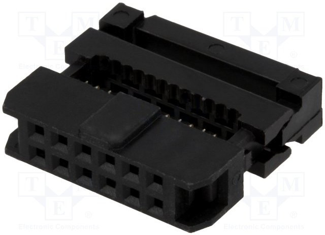 DS1017-12MA2B, Разъем IDC "мама" PIN 12 IDC шлейф 1мм gold flash DS1017-12MA2B, Разъем IDC "мама" PIN 12 IDC шлейф 1мм gold flash