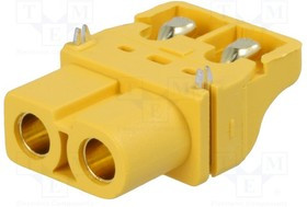 XT60PT-F, Гнездо питания DC XT60 "мама" плату SMT Цвет желтый