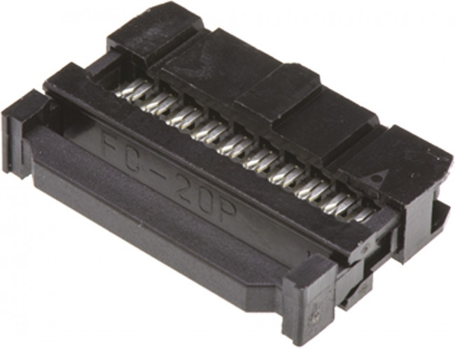 T812120A101CEU, Amphenol 20-Way IDC Connector Socket for Cable Mount, 2-Row