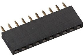 KLS1-208-8.4-1-10-S, Гнездо на плату, шаг 2.54мм, 1x10, прямое