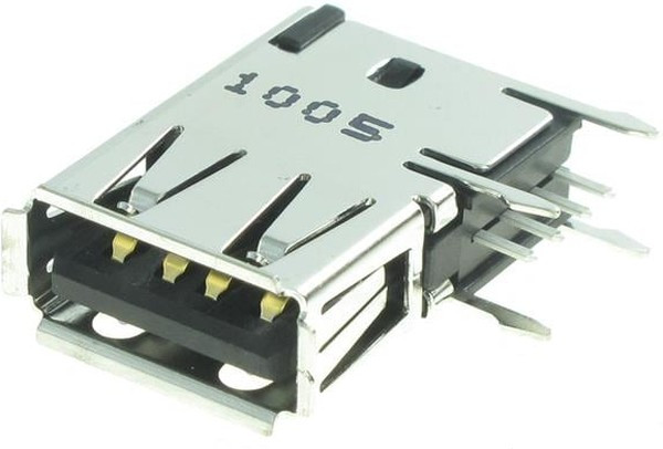 292336-1, (USB-A), Разъем USB, Тип A, USB 2.0, розетка угловая, 4 контакта
