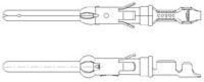 163081-8, Контакт, Multimate, Серия Type III+, Штырь, Обжим, 18 AWG, с Покрытием из Олова