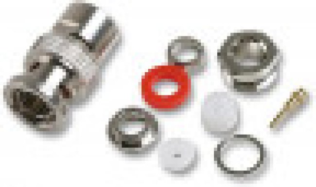 B1141A1-ND3G-3-75, BNC cable connector, straight, BNC, Brass, Plug, Straight, 75Ohm, Clamp Terminal