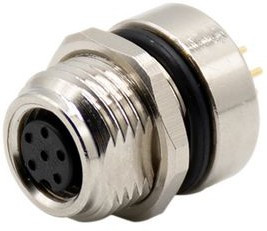 RSCQ 4/9, Circular Connector, M12, Plug, Straight, Poles - 4, Spring, Cable Mount
