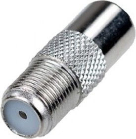 Антенный переходник F-розетка - TV вилка, прямой, PL2010