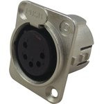 716-0500, 5 Way Panel Mount XLR Connector, Female, Silver Plated Contacts, 50 V ac 716-0500, 5 Way Panel Mount XLR Connector, Female, Silver Plated Contacts, 50 V ac