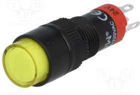 V10Y-11-24Y, Переключатель: кнопочный, Пол: 2, SPDT, 0,5A/250ВAC, 1A/24ВDC, IP40