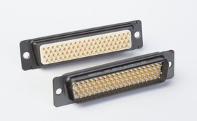M24308/24-69F, M24308 44 Way Panel Mount D-sub Connector Male to Female, 2.21mm Pitch, with 4-40 Screw Locks