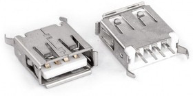 USBA-1J, Розетка USB на плату белая угловая (тип А)