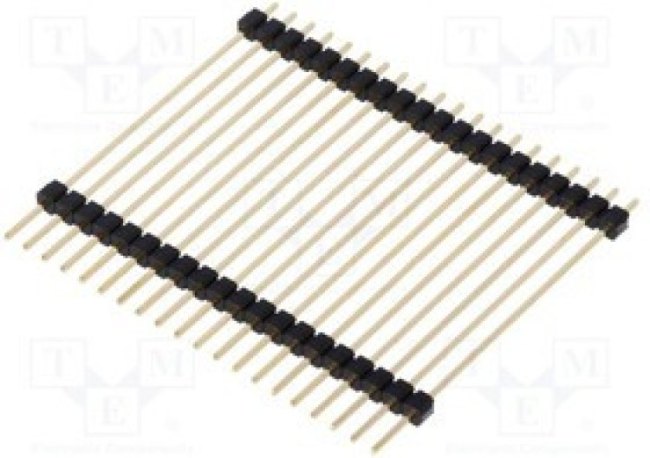 ZL2045-20, Штыревая планка, штыревой, "папа", PIN 20, двухуровневый, прямой