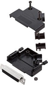 L17D45PK-P-25+L77HDB44S, Разъем D Sub, With Backshell, HD44, High Density, Гнездо, D45PK-P, 44 контакт(-ов), DB, Пайка