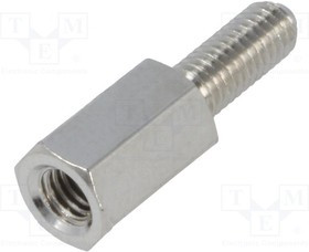 ZDM38558, Дистанцирующая стойка с резьбой; 8мм; Внутр.резьба: M3; латунь