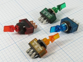 Выключатель рычажный, 12В, 20А, ON-OFF, d11,2h17, с подсветкой зеленой, 3T, ASW-14D; №316 GS ПРыч\ 12В\20А\ON-OFF\ d11,2h17\Ilзел\ 3T\ASW-14