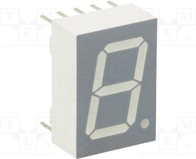 TDSG5150-MN, Дисплей: LED, 7-сегментный, 13мм, 0,51", II.зн: 1, зеленый, анод TDSG5150-MN, Дисплей: LED, 7-сегментный, 13мм, 0,51", II.зн: 1, зеленый, анод