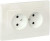Валенсия лицевая панель розетка 2-местной б/з 10А жемчуг с защ. штор. PROxima ESR10-L-102-50