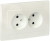 Валенсия лицевая панель розетка 2-местной б/з 10А жемчуг с защ. штор. PROxima ESR10-L-102-50