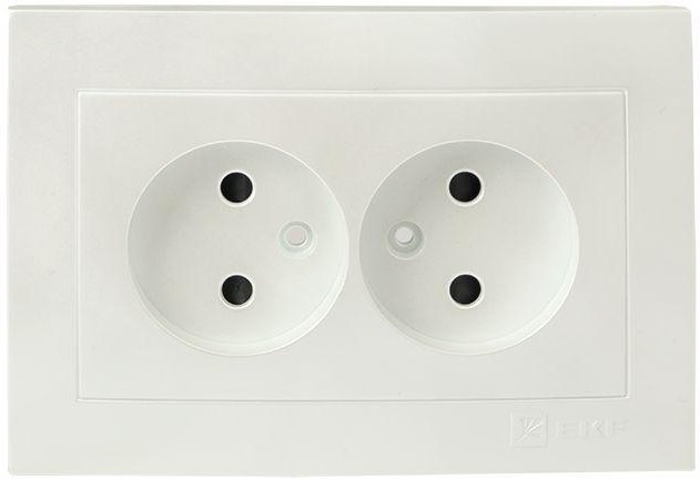 Валенсия лицевая панель розетка 2-местной б/з 10А жемчуг с защ. штор. PROxima ESR10-L-102-50