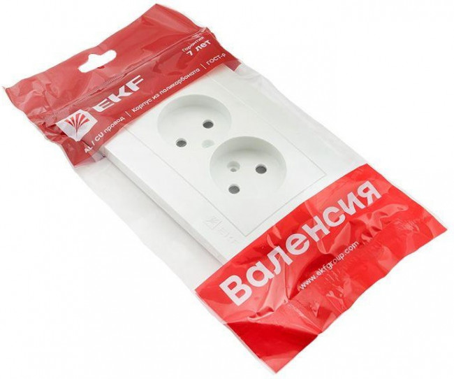 Валенсия лицевая панель розетка 2-местной б/з 10А жемчуг с защ. штор. PROxima ESR10-L-102-50