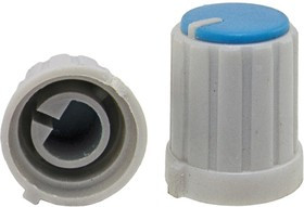 RR4853 (6mm п.круг синий), Ручка приборная RR4853 (6 мм п.круг синий), на вал с зубцами