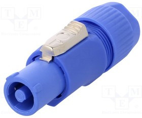 FM12301, Разъем: круглый, "папа", CLIFFCON-P, 20А, 250ВAC, на провод, PIN: 3