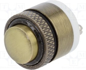 V16-10, Переключатель антивандальный, 1, SPST-NO, 2A/36ВDC, IP40, 16мм