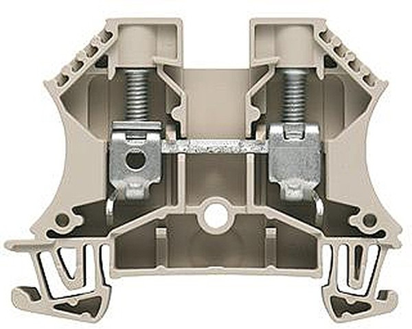 1781750000, WDU Series Dark Beige DIN Rail Terminal Block, 10mm², 1-Level, Screw Termination, ATEX
