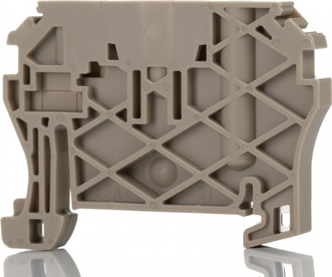 1781750000, WDU Series Dark Beige DIN Rail Terminal Block, 10mm², 1-Level, Screw Termination, ATEX