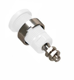 CT2236-9, Test Plugs &amp; Test Jacks 4mmSafetyJack,M4Stud Panel, White