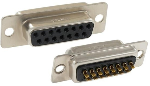 DA-15SF-N, 15 Way Panel Mount D-sub Connector Socket DA-15SF-N, 15 Way Panel Mount D-sub Connector Socket